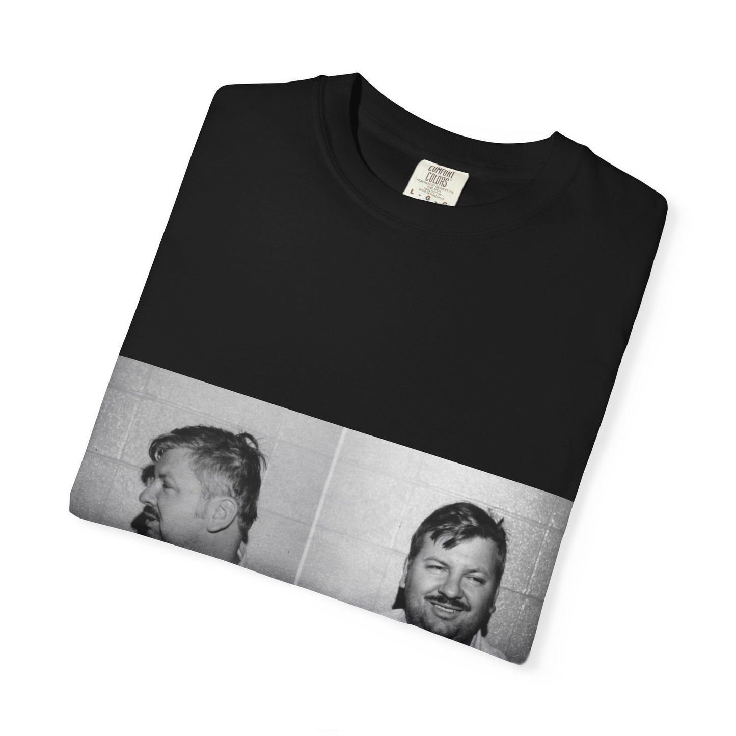 T-Shirt — Vintage Mugshot Photo Graphic Tee (Police Booking Photo Design)