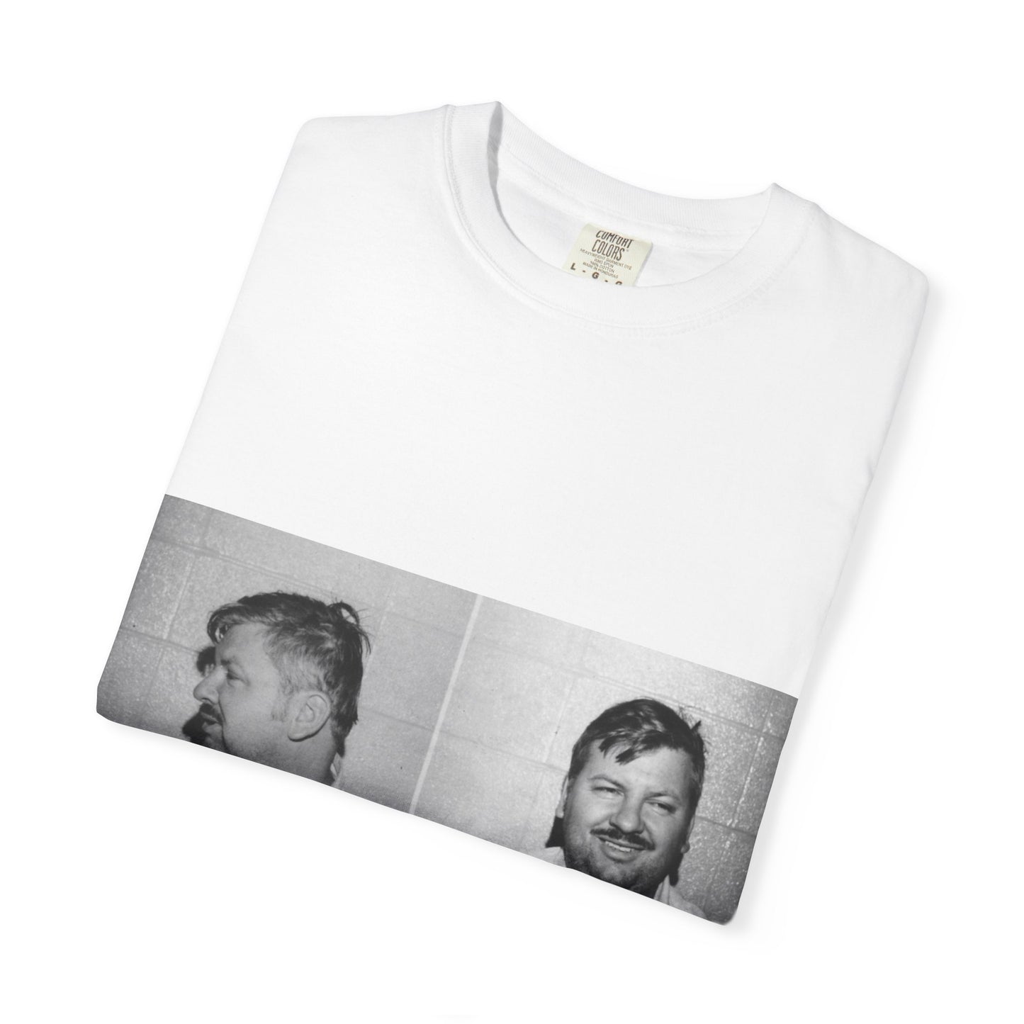 T-Shirt — Vintage Mugshot Photo Graphic Tee (Police Booking Photo Design)