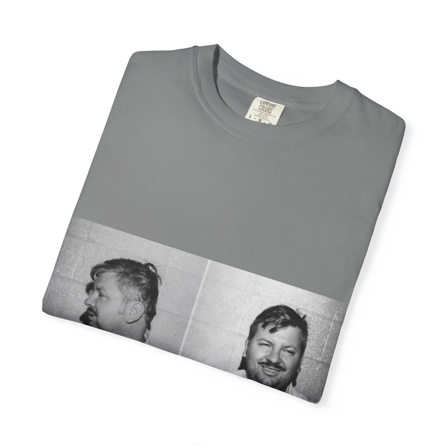 T-Shirt — Vintage Mugshot Photo Graphic Tee (Police Booking Photo Design)
